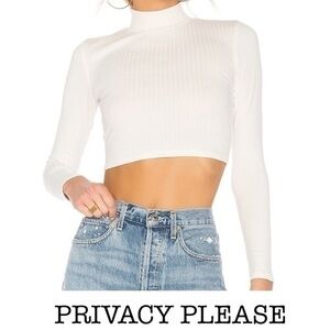 PRIVACY PLEASE REVOLVE Perks Ivory Crop Top